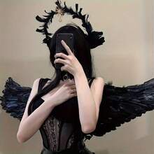 1pc Angel Devil Feather Wings Personalized Prop For Photo Shoot, Suitable For Festivals, Adult Costume, Performance Decoration, Halloween