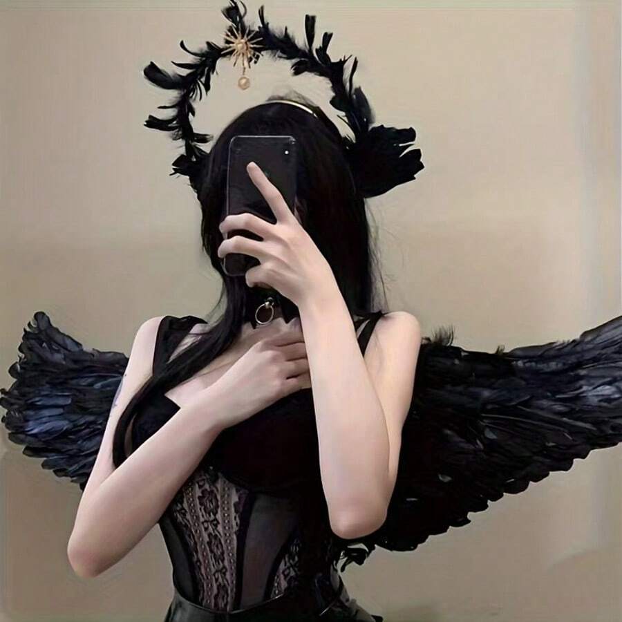 1pc Angel Devil Feather Wings Personalized Prop For Photo Shoot, Suitable For Festivals, Adult Costume, Performance Decoration, Halloween