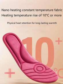 1 Pair Unisex Nano Self-Heating Insoles, Odor Eliminating, Constant Temperature, Reusable, Moisture Absorbing Foot Warmer, Comfortable Warm Design - Yellow - View 5