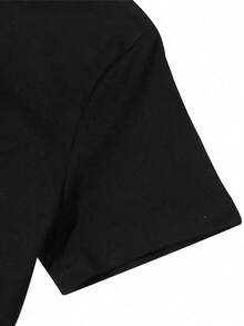 2025 Halloween Retro Dancing Skeleton Print Crew Neck T-Shirt, Spooky Season, Leopard Plaid, Daily Outdoor Wear, Fall Clothes For Women, Y2k, Streetwear, Halloween Clothes