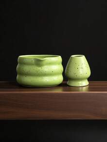 2件带嘴陶瓷碗、宋代抹茶碗、抹茶打蛋器、抹茶刷、抹茶搅拌工具套装、窑烧餐具套装、返校套装、节日礼品套装