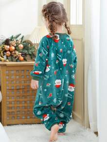 MICHLEY 1号婴儿卡通圣诞睡袋，长袖拉链款，可爱舒适，男女通用设计，适合日常使用，秋冬季 - 彩色 - 查看 7