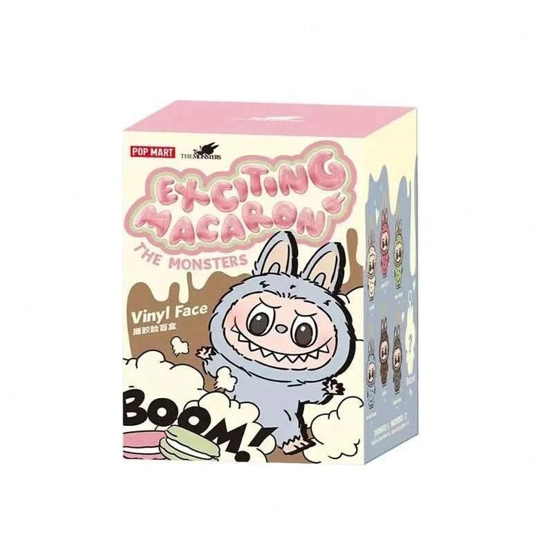Pop Mart 泡泡玛特 LABUBU 马卡龙搪胶毛绒公仔盲盒挂件 - Macaron vinyl plush doll blind box pendant - 查看 1