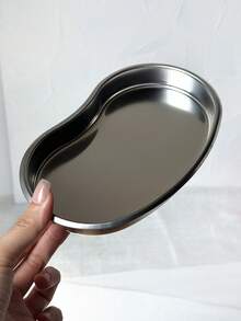 1 Khay khử trùng bằng thép không gỉ màu bạc, gương hình bầu dục, màu kim loại, thích hợp để đựng dụng cụ xăm hình, dụng cụ làm móng, phụ kiện hoặc khay đựng đồ để bàn tại nhà - Bạc - Xem 6