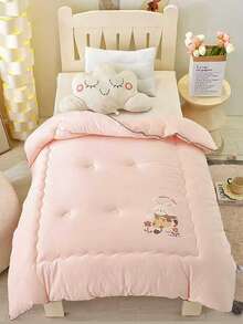 1pc Children/Infant Blanket, Premium Handmade Embossed Design, Soft, Breathable, Warm & Comfortable Children's Blanket, Animal Pattern Design, Best Gift For Infants & Children, Suitable For 10°-30°C