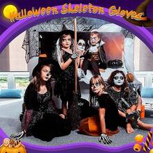 4/3/2/1 Pairs Halloween Skull Touchscreen Skeleton Gloves, Suitable For Women And Children's Halloween Party Costumes, Black Polyester Gloves - Multicolor - View 6