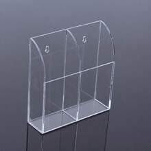 1PC TV Remote Control Holder Wall Mount Acrylic Organizer Acrylic Stand Box Storage - Three Cases - View 4
