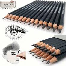 12-Piece Precision Drawing Pencil Set - Professional Sketching And Artist Use, Hardness 2H To 8B, Suitable For Artists, Students, And Enthusiasts, Portable And Easy To Carry