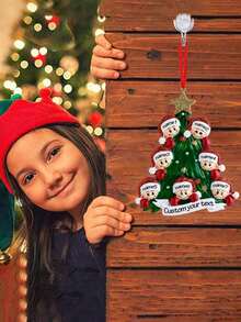 1pc Customized Personalized Christmas Ornaments, Christmas Ornaments With Names, Christmas Tree Ornaments, Christmas Decorations, Christmas Gifts For Mom, Dad, Friends, Personalized Home Christmas Tree Decorations, Fashion, Anniversary, Birthday, School, Office, Family, Slow Summer Life, Multifunctional, High Quality, Unique Gift For Valentine'S Day