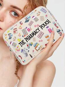 New Ouchie Pouch Storage Bag - Medical Bag,Toiletry Bag, Travel Essentials, Colorful Design For Medicines, Cosmetics & Travel Essentials - Ideal Gift For Friends & Family, Personal Care Organizer | Playful Design, Medicine Storage Bag Portable Travel Toiletry Bag With Zipper, Aviation Standard Cosmetic Bag, Can Store Medicines, Medical Kits, Etc.(Pattern Randomly Cut) Medicine Bag Medicine Organizer For Travel For Outdoor First Aid Bag