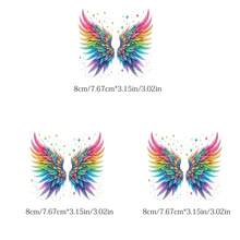 1/2/3pcs Colorful Angel Wings Stickers - Heat Transfer Patches, Suitable For DIY Customization On T-Shirts, Shirts, Pillows, Hoodies, Jeans, Backpacks And Canvas Bags