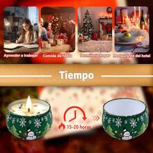 Juego de 12 Velas de Soya Aromáticas de 2.2Oz, Relajantes y Perfumadas, Regalo Ideal para Cumpleaños, Navidad, Aniversario, Baño, Espacio de Yoga - 8p - Ver 4