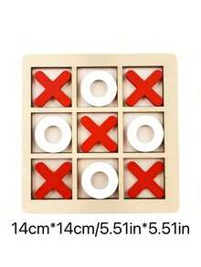 2025 New 1pc Wooden XO Tic Tac Toe Game Suitable For Gatherings, Parties - Birthday Gift, Gift, Easter Gift, Perfect Gift, Graduation Gift - Black and White - View 19