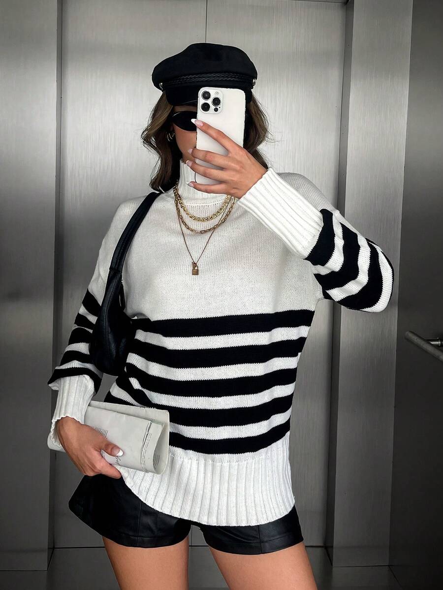 Women's Elegant Knit Cardigan, White Autumn/Winter Fashion Knit Top, Elegant, Casual, Comfortable, Stylish, Solid Color Bow Design, Pearl Decor, Pockets, Long Sleeve, Button Front Sweater, 2025 New Arrival - White - View 1