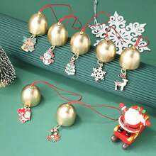 20 piezas Campanas de viento de Navidad, adornos de campanas de viento, decoraciones navideñas, coronas, regalos, timbres decorativos, pequeños regalos creativos, recuerdos de fiesta, decoración del hogar, decoración de habitación de invierno