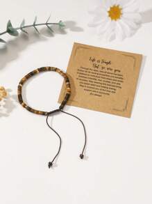 Inspirational Gift Bracelet, Women's Healing Natural Stone Bracelet - Wishing You A Speedy Recovery, Gift For Female Friends, Sisters, Girls - Life Is Difficult, But You Are Also Strong Bracelet - A-a JASPER STONE-lIFE IS TOUGH - View 3