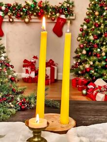 2pcs Soy Wax Scented Candles, 10 Inch Home Decoration Aromatherapy Stick Wax, Multi-Color Long Stick Candles, Christmas Slim Candles With Fragrance, Halloween Home Decoration Candle Set, Wedding Decoration, Aromatherapy Gifts, - Multicolor - View 11