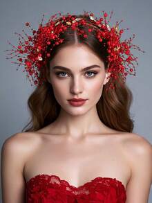 1 chiếc băng đô pha lê, phụ kiện đội đầu đính hạt thanh lịch cho cô dâu, kiểu dáng thần tiên, phù hợp cho đám cưới, lễ đính hôn, hẹn hò, lễ hội, dạ hội, kỷ niệm, ngày Valentine, tiệc tùng. - A - Xem 9