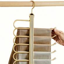Percha plegable giratoria 6 en 1 - Percha multifuncional para pantalones que ahorra espacio, diseño antideslizante, adecuada para hotel, hogar y viaje - Duradera, compacta, fácil de usar - Multicolor - Ver 6