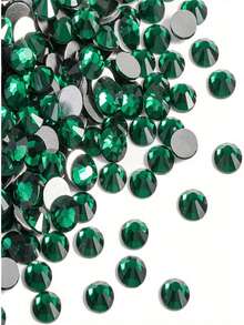 2000 pièces de strass en résine plats vert foncé de 3-6 mm, pierres précieuses rondes en gelée pour la fabrication d'accessoires, chaussures, vêtements, cosmétiques, sacs, décoration