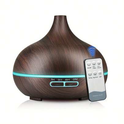 Diffusers For Essential Oils Large Room, 550ml Essential Oil Diffusers With Remote Control, Ultrasonic Oil Diffuser With Timer, 7 Colors Light For Bedroom