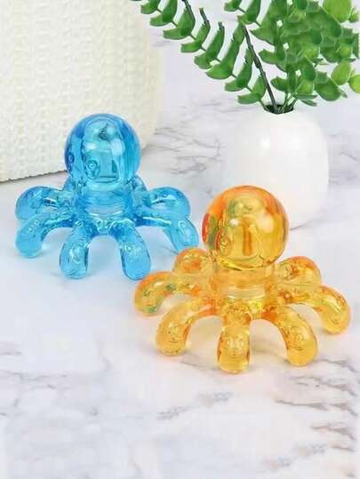 1 件/套塑料按摩器 - 迷你章鱼按摩器，用于背部、腿部、全身按摩（随机颜色）