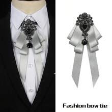 1pc-Elegant Bow Tie, Suitable For Both Men And Women - Elastic Design, Easy To Wear, Perfect For Weddings, Parties And Daily Wear. Bow Style, Wedding Accessories/Fashionable Bow/Fabric Tie