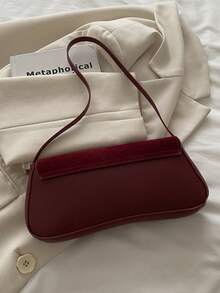 New Retro-Chic Suede Shoulder Bag For The 2025 Autumn/Winter Season. Features Metal Buckles, A Flap Closure, And A Lightweight, Minimalist Design. This Solid-Colour Soft-Sided Bag Is Perfect For Women's Daily Leisure Activities, Commuting, Work, And Student Use.