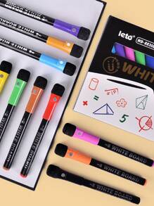 12/24色白板笔，带板擦，适用于白板和日历，适合教室、家庭、办公用品和返校季使用。
