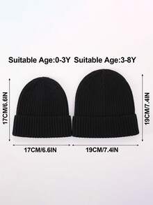1 件儿童幼儿罗纹针织帽 - 多色可选，适合冬季、圣诞节和日常保暖 - Ribbed Knitted Beanie Hat - 查看 4