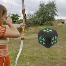 Cubic Archery Training Target, Target For Hunting Shooting Indoor Outdoor, Arrow Shooting Target For Use At Archery Ranges, Outdoor Events, And Home Practice, 23*23*23cm - Black+Green - View 1