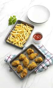 GoodCook Everyday Nonstick Carbon Steel Baking Sheet Set, 3 Pack – Small 13" X 9", Medium 15" X 10", Large 17" X 11" – Carbon Steel Cooking Pans, Cookie Sheet Bakeware Set - ColorB - 查看 5