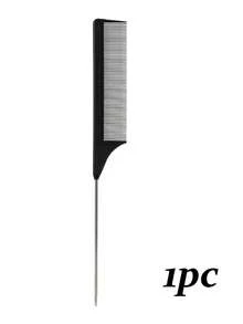 20/1Pc Set Rat Tail Comb, Hair Sectioning Dyeing Comb With Hooked Tail End Pointed Tail Comb Hair Combs Sectioned Hair, Hair Combs, 20/1PC Carbon Fiber Plastic Dyed Combs Stainless Steel Pintail Hair Coloring Comb Tail Comb Highlight Comb