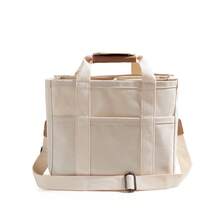 Sac en toile portable de couleur de cette année Sac à bandoulière pour étudiant Sac à bandoulière simple Mode maternelle et infantile Sac pour femmes - Noir - Voir 3