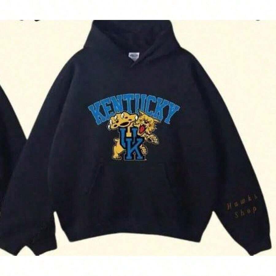 Vintage Sport Teams Collection Unisex Crewneck Black Hoodie, Graphic Team Collection Hoodie, Gift For Fans-New Arrivals For Autumn/Winter: Unisex-L91 - 肯塔基州 - 查看 1