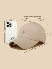 Mujer 1 pieza Gorra de béisbol con patrón de onda casual para vida diaria - Caqui - Ver 2