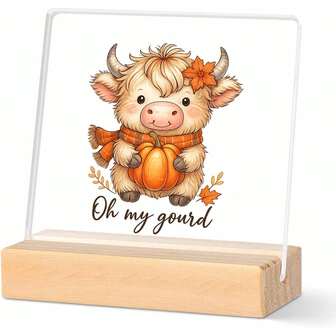 Decoración de oficina de otoño - Decoración de escritorio linda y decoración del hogar única para mujeres, ideal como regalo de cumpleaños o regalo de inauguración de la casa, perfecto para oficina, dormitorio y escenas de sala de estar, excelente para la temporada de otoño y ocasiones de inauguración de la casa