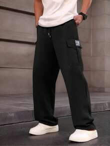 1PC Men's Sports Work Pants, Suitable For Outdoor Travel, Multi Pocket University Style Work Pants, Gifts For Boyfriends And Husbands, Fall