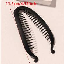 1piece Chic Matte Big Banana Hair Clip, Large Hair Claw For Ponytail, Vertical Clip For Updo Hairstyle Back To School - Màu nâu - Xem 4