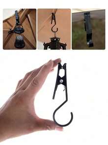 2/4/6-Pack Outdoor Tent Mini Clip, Press-Type Non-Slip Fixing Clamp With Windproof Rope, Awning Alligator Clips, Light Hooks, Portable Multi-Functional Tent Awning Anti-Slip Clips, Skylight Anti-Slip Clips, Suitable For Camping, Hiking, Adventure And Other Activities, Used For Food Bags, Camping Lanterns And So On Camping Stuff - Multicolor - View 5