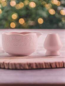 2件带嘴陶瓷碗、宋代抹茶碗、抹茶打蛋器、抹茶刷、抹茶搅拌工具套装、窑烧餐具套装、返校套装、节日礼品套装