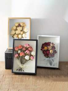 A4/8/10/6/16 Inch Interchangeable DIY Dried Flower Photo Frame, Suitable For DIY Crafts, Dried Flowers And Memorabilia - Multifunctional Gift Box And Home Decor, Perfect For Displaying Plant Specimens, Tickets, Souvenirs, Bouquets And Butterfly Decorations. (Black) (Frame Only, Transparent Acrylic, Dried Flowers Not Included) - Black. - View 2