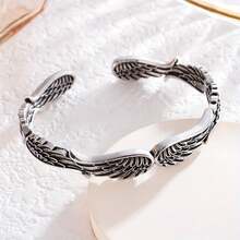 Fashionable Women's Bracelet With Adjustable Angel Wings And Elegant Simplicity - bạc - Xem 3
