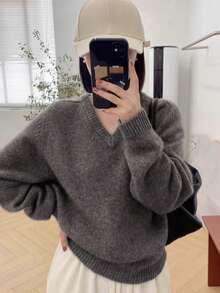 2025 Autumn/Winter Casual Versatile Long Sleeve Pullover Sweater