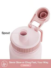 18/26/40 oz Insulated Stainless Steel Sports Water Bottle with Spout & Handle Lids,Wide Mouth Water Jug with Double Walled Leak Proof Keep Cold for 24 Hrs Hot for 12 Hrs - 26oz粉紅色 - 查看 4