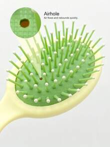 1 把个性化定制梳子，小巧便携迷你雏菊糖果气垫梳，带手柄的顺发梳，男女通用，按摩头皮，适用于细软/卷曲/干性发质，造型美发工具，护发产品，激光雕刻姓名首字母，女孩礼物，万圣节礼物，感恩节礼物，朋友礼物，家人礼物，生日礼物（黄色） - 黃色 - 查看 3