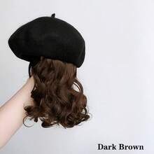 Ladies' Simple And Versatile Beret With Slouchy Short Curly Hair, Heat-Resistant Synthetic Hair, Breathable And Comfortable Outdoor Casual Hat, Suitable For Daily Wear - Multicolor - View 11
