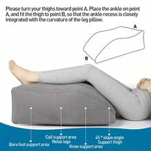 Leg Elevation Pillow, Inflatable Leg Rest Pillow For Elevating Leg, Elevating Leg Support Pillow For Bed, Leg Wedge Pillow For Reduces Back Pain & Improves Circulation - Default - View 6