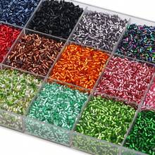 Hạt cườm ống dài các loại, hạt cườm ống mạ bạc 3.5mm có tua rua, nguyên liệu làm đồ trang sức DIY, vòng cổ, vòng tay, thêu thùa, phụ kiện quần áo, đồ thủ công và trang trí nghệ thuật. - ổ bi - Xem 5