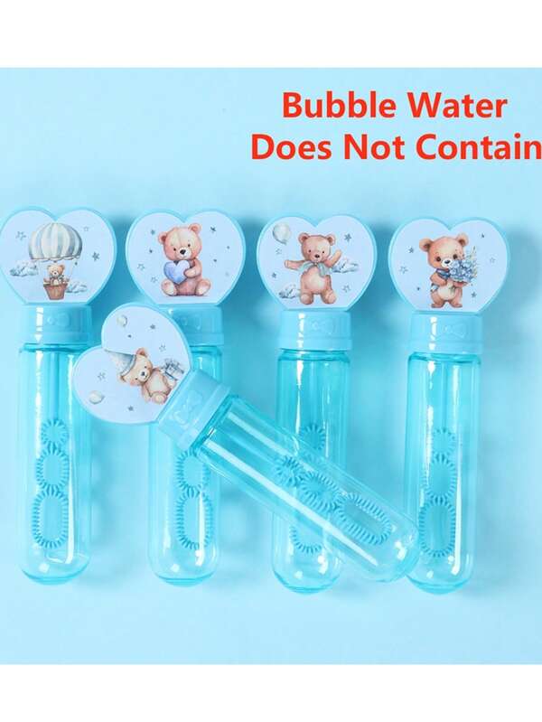 10 Stücke leere blaue Bär Muster Plastik Seifenblasen Stäbe (Seifenblasenflüssigkeit ist nicht enthalten) Geburtstagsparty Gastgeschenk, Hochzeitsgeschenke für Gäste Dekoration, Lieblingsseifenblasen Flasche, Gender Reveal Party Deko, Baby Shower Deko, Outdoor Party Deko Seifenblasen Geburtstags Party Geschenk, Baby Shower Deko Zubehör